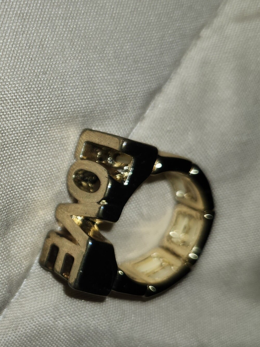 LOVE Gold Statement Ring